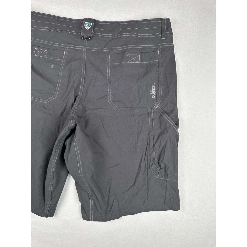 Kuhl Renegade Hiking Shorts Mens 38 Black Outdoor Nylon Stretch Trail Utility
